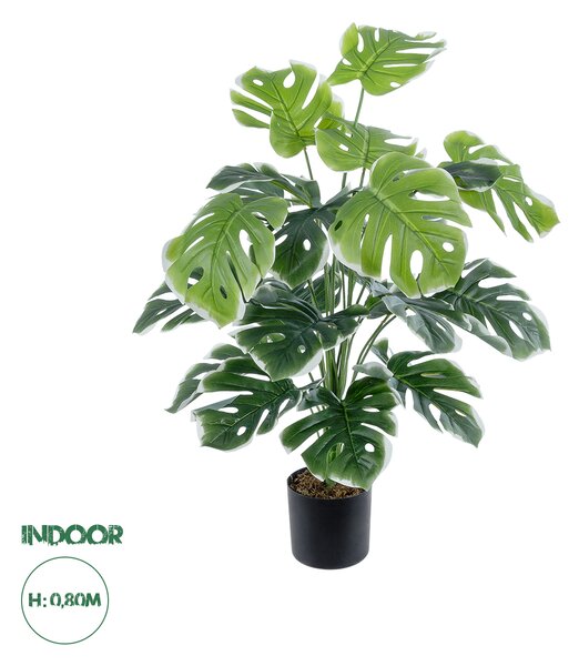 GloboStar® Artificial Garden MONSTERA PLANT 20924 - Διακοσμητικό Φυτό Μονστέρα Φ90 x Υ80cm