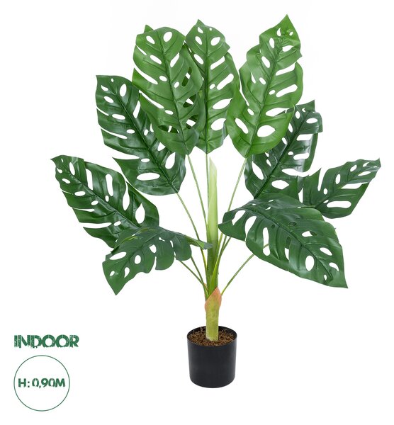 GloboStar® Artificial Garden MONSTERA PLANT 20937 - Διακοσμητικό Φυτό Μονστέρα Φ90 x Υ80cm