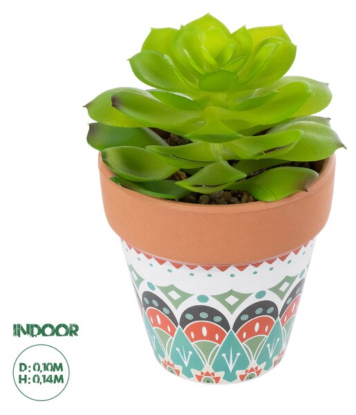 GloboStar® Artificial Garden SUCCULENT ECHEVERIA 21049 Διακοσμητικό Φυτό Παχύφυτο Εχεβέρια Υ14cm