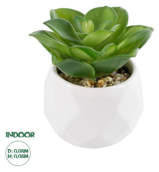 GloboStar® Artificial Garden SUCCULENT ECHEVERIA 21003 Διακοσμητικό Φυτό Παχύφυτο Εχεβέρια Υ8cm