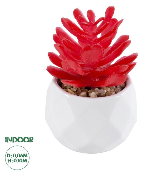 GloboStar® Artificial Garden SUCCULENT CRASSULA 20985 Διακοσμητικό Φυτό Παχύφυτο Κράσουλα Υ10cm