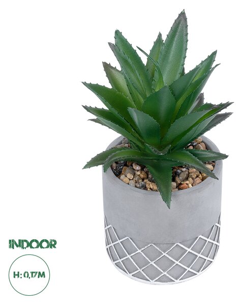 GloboStar® Artificial Garden SUCCULENT ALOE 21096 Διακοσμητικό Φυτό Παχύφυτο Αλόη Υ17cm