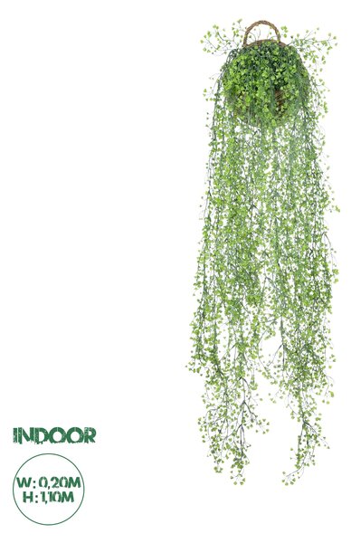 GloboStar® Artificial Garden GOLDEN BELL WILLOW 1 HANGING PLANT 20630 Κρεμαστό Τεχνητό Διακοσμητικό Φυτό Ιτίας Y110cm