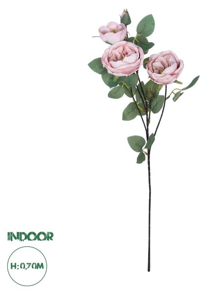 GloboStar® Artificial Garden PINK CLIMBING ROSE BRANCH 21184 Τεχνητό Διακοσμητικό Κλαδί Τριαντάφυλλο Ροζ Y70cm