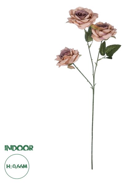 GloboStar® Artificial Garden OLD PINK CLIMBING ROSE BRANCH 21190 Τεχνητό Διακοσμητικό Κλαδί Τριαντάφυλλο Ξεθωριασμένο Ροζ Y66cm