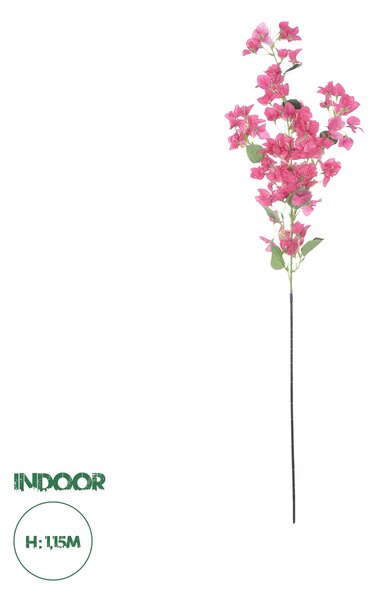 GloboStar® Artificial Garden BOUGAUVILLEA BRANCH 20649 Τεχνητό Διακοσμητικό Κλαδί Μπουκανβίλιας Φουξ Y115cm