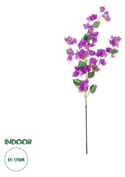 GloboStar® Artificial Garden BOUGAUVILLEA BRANCH 20650 Τεχνητό Διακοσμητικό Κλαδί Μπουκανβίλιας Μωβ Y115cm