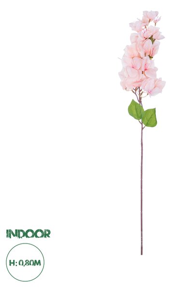 GloboStar® Artificial Garden BOUGAUVILLEA BRANCH 20660 Τεχνητό Διακοσμητικό Κλαδί Μπουκανβίλιας Ροζ - Πορτοκαλί Y80cm