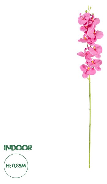 GloboStar® Artificial Garden PINK ORCHID BRANCH 21131 Τεχνητό Διακοσμητικό Κλαδί Ορχιδέας Y85cm