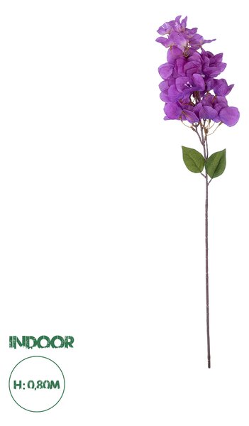 GloboStar® Artificial Garden BOUGAUVILLEA BRANCH 20661 Τεχνητό Διακοσμητικό Κλαδί Μπουκανβίλιας Μωβ Y80cm