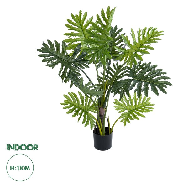 GloboStar® Artificial Garden PHILODENDRON 20686 Τεχνητό Διακοσμητικό Φυτό Φυλλόδενδρο Υ110cm