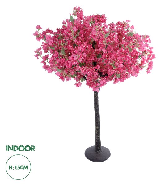 GloboStar® Artificial Garden BOUGAUVILLEA 20669 Τεχνητό Διακοσμητικό Δέντρο με Ανθη Μπουκανβίλιας Φουξ Υ150cm