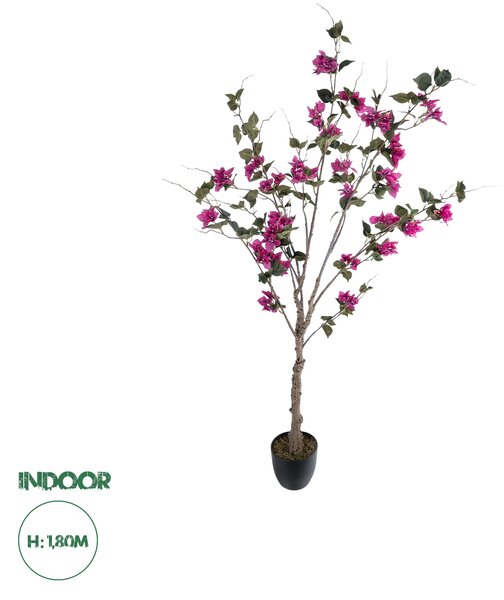 GloboStar® Artificial Garden BOUGAUVILLEA 20676 Τεχνητό Διακοσμητικό Φυτό με Ανθη Μπουκανβίλιας Φουξ Υ180cm