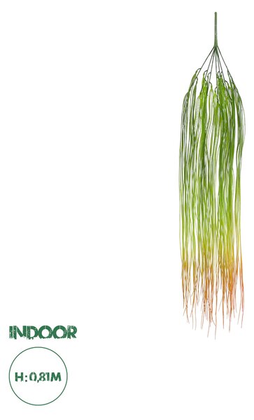 GloboStar® Artificial Garden HANGING GRASS 20815 Τεχνητό Διακοσμητικό Κρεμαστό Φυτό Grass Μ18 x Π4 x Υ81cm