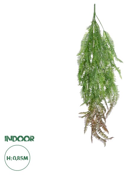 GloboStar® Artificial Garden HANGING FERN BRANCH 20834 Τεχνητό Διακοσμητικό Κρεμαστό κλαδί Φτέρης Μ30 x Π8 x Υ87cm