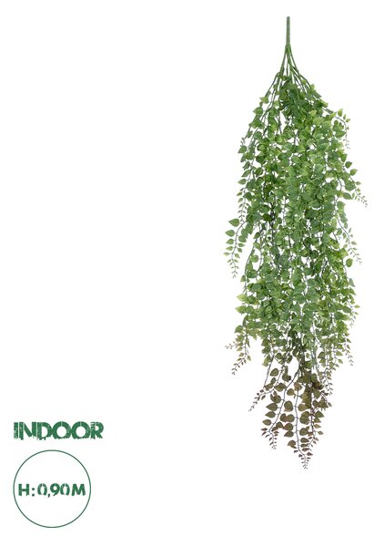 GloboStar® Artificial Garden HANGING ADIANTUM 20838 Τεχνητό Διακοσμητικό Κρεμαστό Κλαδί Αδίαντο Μ20 x Π6 x Υ90cm