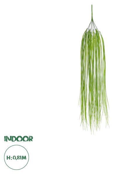 GloboStar® Artificial Garden HANGING GRASS 20814 Τεχνητό Διακοσμητικό Κρεμαστό Φυτό Grass Μ18 x Π4 x Υ81cm