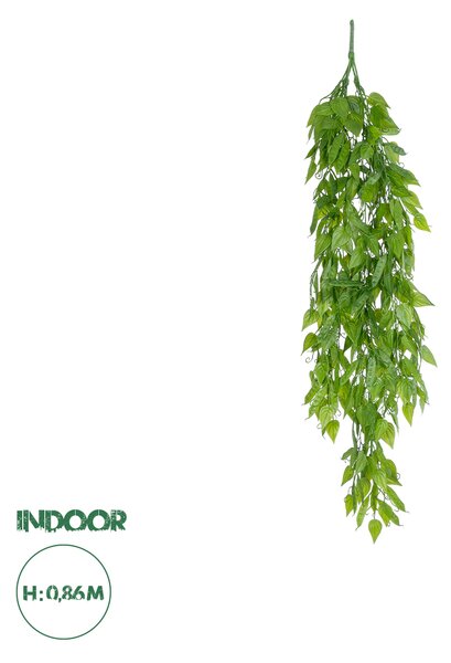 GloboStar® Artificial Garden HANGING LIMA BEAN 20845 Τεχνητό Διακοσμητικό Κρεμαστό Φυτό Φασόλι Λίμα Μ29 x Π10 x Υ86cm