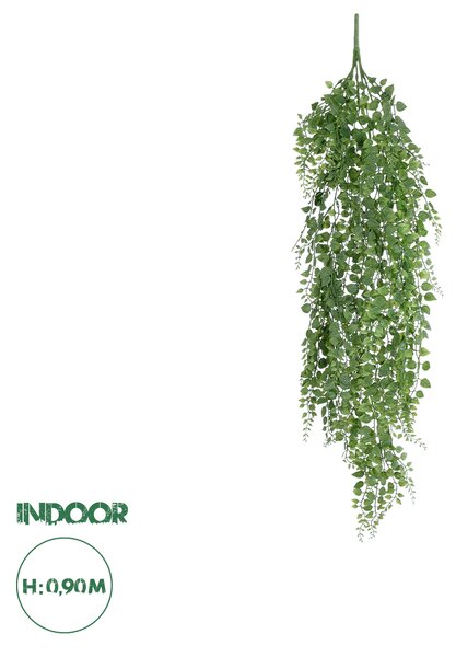 GloboStar® Artificial Garden HANGING ADIANTUM 20837 Τεχνητό Διακοσμητικό Κρεμαστό Κλαδί Αδίαντο Μ20 x Π6 x Υ90cm