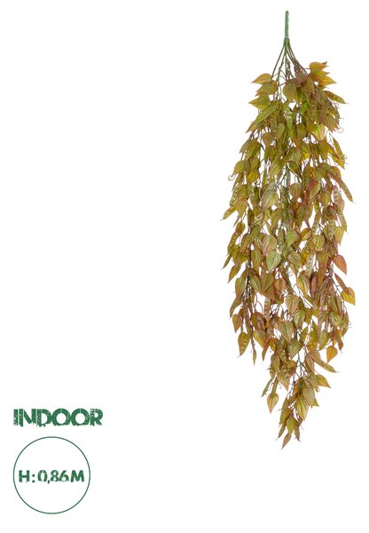 GloboStar® Artificial Garden HANGING LIMA BEAN 20844 Τεχνητό Διακοσμητικό Κρεμαστό Φυτό Φασόλι Λίμα Μ29 x Π10 x Υ86cm