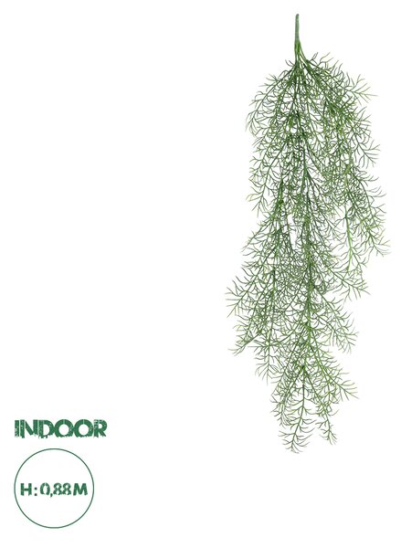 GloboStar® Artificial Garden HANGING FOENICULUM 20849 Τεχνητό Διακοσμητικό Κρεμαστό Φυτό Φοινίκουλο Μ30 x Π12 x Υ88cm