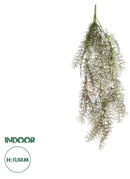 GloboStar® Artificial Garden HANGING FOENICULUM 20848 Τεχνητό Διακοσμητικό Κρεμαστό Φυτό Φοινίκουλο Μ30 x Π12 x Υ88cm