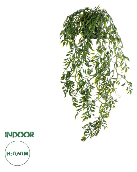 GloboStar® Artificial Garden HANGING NANDINA 20868 - Τεχνητό Κρεμαστό Διακοσμητικό Φυτό Ναντίνα Φ20 x Y60cm