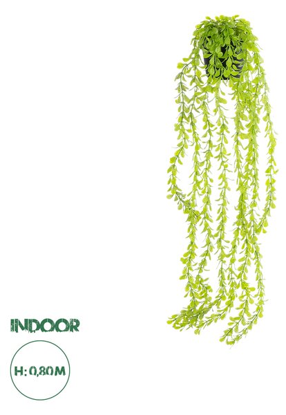 GloboStar® Artificial Garden HANGING MYRTLE 20881 - Τεχνητό Κρεμαστό Διακοσμητικό Φυτό Μυρτιά Φ21 x Y80cm