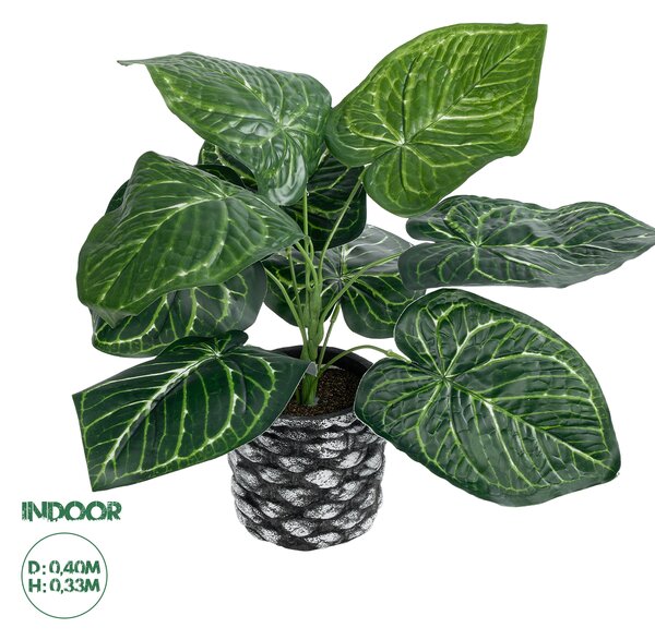 GloboStar® Artificial Garden ANTHURIUM 20892 Τεχνητό Διακοσμητικό Φυτό Ανθούριο Φ40 x Υ33cm