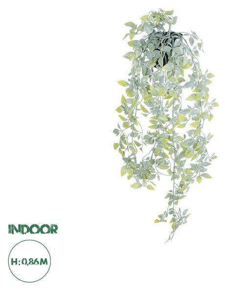 GloboStar® Artificial Garden HANGING DATURA 20864 Τεχνητό Κρεμαστό Διακοσμητικό Φυτό Δατούρα Φ24 x Y80cm