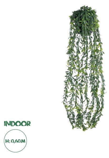 GloboStar® Artificial Garden HANGING MILAN GRASS 20866 Τεχνητό Κρεμαστό Διακοσμητικό Φυτό Milan Grass Φ18 x Y60cm