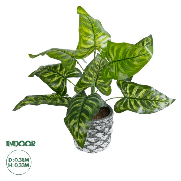 GloboStar® Artificial Garden PEACOCK 20888 Τεχνητό Διακοσμητικό Φυτό Παγώνι Φ38 x Υ33cm