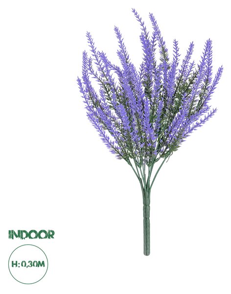 GloboStar® Artificial Garden LAVENDER BRANCH 21062 Διακοσμητικό Κλαδί Λεβάντας σετ 2 τεμάχια Φ15 x Υ30cm