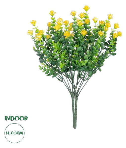 GloboStar® Artificial Garden BUTTERCUP BRANCH 21063 Διακοσμητικό Κλαδί Ρανούγκουλο σετ 2 τεμάχια Φ20 x Υ30cm