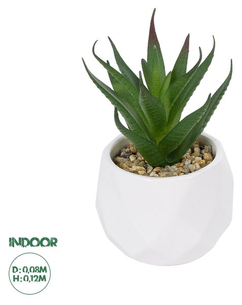 GloboStar® Artificial Garden SUCCULENT ALOE POTTED PLANT 20993 Διακοσμητικό Φυτό Αλόη Φ8 x Υ12cm