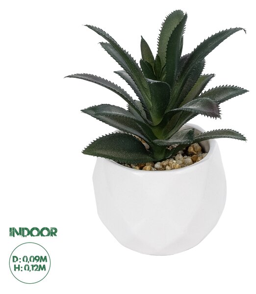 GloboStar® Artificial Garden SUCCULENT ALOE POTTED PLANT 20983 Διακοσμητικό Φυτό Αλόης Φ9 x Υ12cm