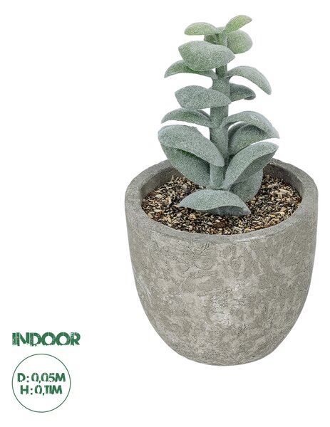 GloboStar® Artificial Garden SUCCULENT SEDEVERIA POTTED PLANT 21027 Διακοσμητικό Φυτό Σεδεβέρια Φ5 x Υ11cm