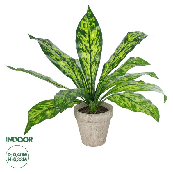 GloboStar® Artificial Garden SPATHIPHYLLUM POTTED PLANT 20905 Διακοσμητικό Φυτό Σπαθίφυλλο Φ40 x Υ33cm