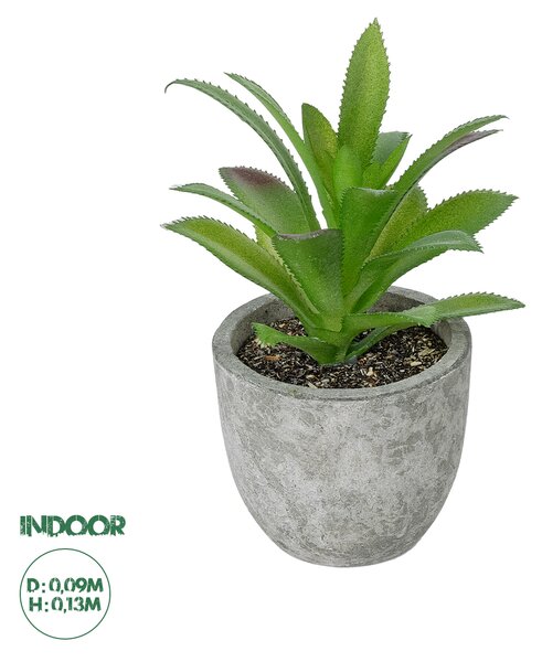 GloboStar® Artificial Garden SUCCULENT ALOE POTTED PLANT 21012 Διακοσμητικό Φυτό Αλόη Φ9 x Υ13cm