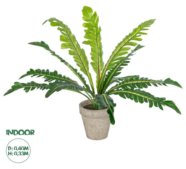 GloboStar® Artificial Garden ASPLENIUM POTTED PLANT 20904 Διακοσμητικό Φυτό Aslenium Φ40 x Υ33cm