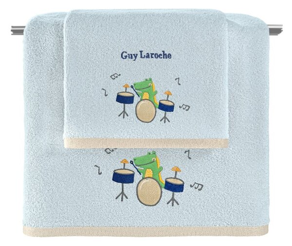 Παιδικές Πετσέτες (Σετ 2τμχ) Guy Laroche Band Sky - Silver