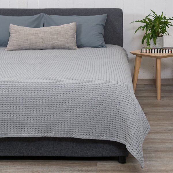 Κουβέρτα Πικέ Μονή (170x240) Naf-Naf Waffle Grey