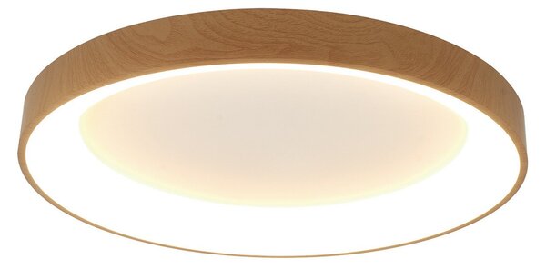 Mantra Iluminación Φωτιστικό οροφής LED Niseko II CCT τηλεχειριστήριο Ø78cm ξύλινο χρώμα, ρυθμιζόμενος, Ξύλου, Σαλόνι / τραπεζαρία, Αλουμίνιο, σύγχρονο