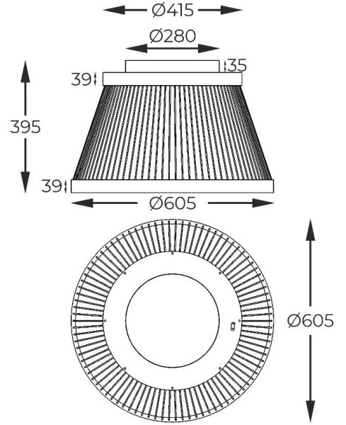 Zuma Line MX3328-2-3BT-LED Φωτιστικό dimming BALL LED/32W/230V 2700-6000K μαύρο + RC