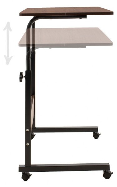 Γραφείο Piper Dark Oak - Μαύρο 60x40x69-90 cm