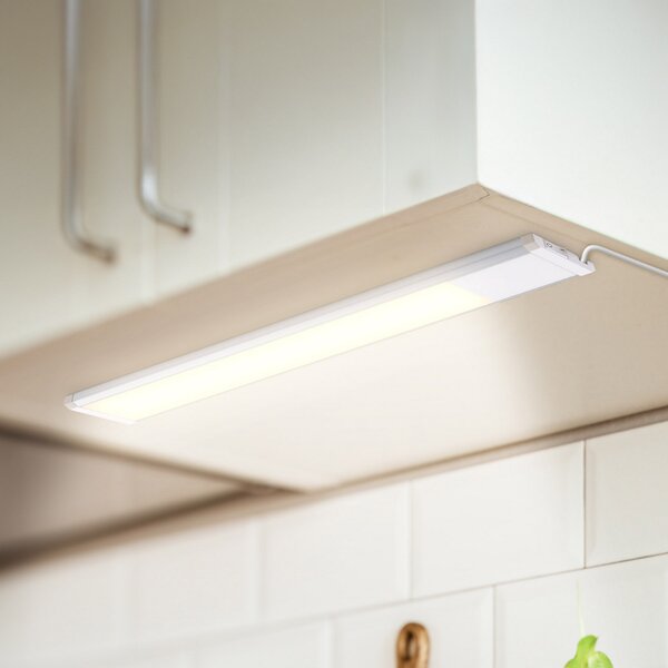 B.K. Licht Φωτιστικό LED για ντουλάπι Lord, μήκος 57,5 cm, ασημί, 3.000 K, Μεταλλικό, Κουζίνα
