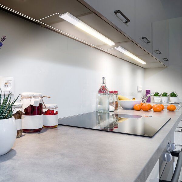 B.K. Licht Φωτιστικό LED για ντουλάπι Lord, μήκος 57,5 cm, ασημί, 3.000 K, Μεταλλικό, Κουζίνα
