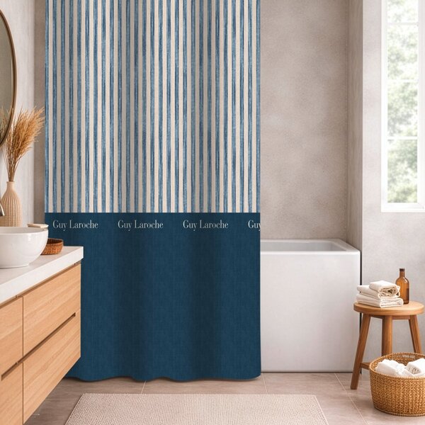 Κουρτίνα Μπάνιου (180x185) Με Τρουκς Guy Laroche Avene Denim