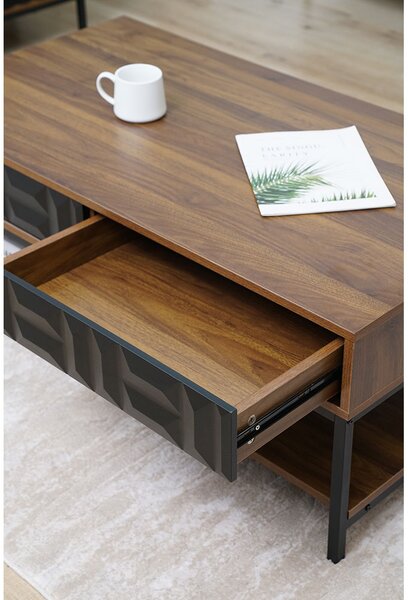 Zuma Coffee table καρυδί μαύρο 112x60XH44cm 04-1057