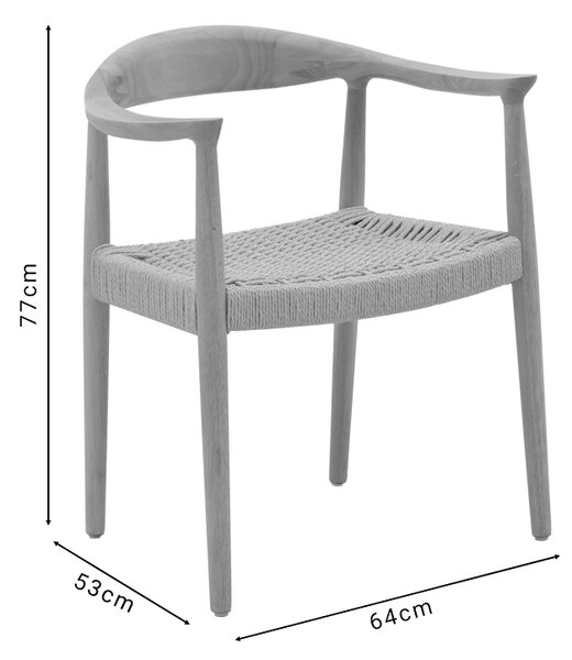 ΠΟΛΥΘΡΟΝΑ JUVAN PAKOWORLD ΦΥΣΙΚΟ RUBBERWOOD 64X53X77ΕΚ